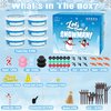 6 Pack Snowman Kit, Christmas Craft DIY for Kids, Build a Snowman Craft Winter Decorations Indoor, Creative Kids Air Dry Clay Modeling Crafts Kit for School Winter Party Activities Kids