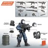 MEIEST SWAT Model Equipment Assembly Building Block Toys,8 PCS City Police Action Mini-Figures with Multiple Military Weapons Accessories,Party Favors Set for Boys and Man