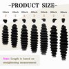 Deep Wave Bulk Human Hair for Braiding 1 Bundle 50g 16 Inch No Weft 10A Brazilian Virgin Curly Human Hair Extensions for Boho Braids Wet Wavy Human Braiding Hair (16",1B)