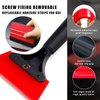 Augeny Car Window Tint Kit, Professional Vinyl Wrap Kit with Felt Squeegee, Universal Auto Window Film Installation Application Wallpaper Smoothing Tool for Car Glass, Home (Red)