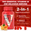 Vegan Vitamin B12 Gummies with Vitamin D - 90 Count I 1000 MCG Methyl B-12 & D3 5000 IU Chewable Gummies Supplements for Adults & Kids - Supports Bone Health & Daily Energy Boost - Non-GMO, Orange