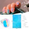 SILPECWEE 11 Sheets Aurora Nail Foil Laser Nail Stickers Glass Paper Nail Art Stickers Iridescent Cellophane Nail Designs Stickers Holographic Film 3D Nail Decoration for Women Kids