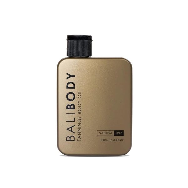 Bali Body Natural Tanning and Body Oil - SPF 6 | UVA/UVB Sun Protection, Indoor/Outdoor Daily Body Oil, Moisturizes & Hydrates All Skin Types | Vegan, Cruelty-Free. Australian Made (100 ml/3.4 fl oz)
