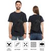 Black Sling Crossbody Bag for Men Women, Tactical Backpack Shoulder Daypack Mini Anti-Theft Motorcycle Chest Bags, Small One Strap Backpack for Casual Travel Hiking Outdoor Sports