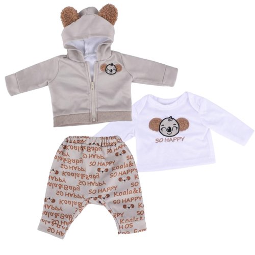 BABESIDE 3 PCS Reborn Baby Doll Clothes for 17- 20 Inch Koala Baby Dolls Clothes Outfits Accessories Newborn Girls & Boys