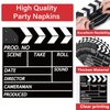 Movie Night Party Plates Movie Themed Party Tableware Now Showing Movie Theater Themed Decorations Dinnerware for Movie Night Red Carpet Birthday Party Supplies Paper Plate Napkins Serve 24