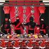 Lilwemen 3 Pieces Ninjas Birthday Party Tablecloth Decorations, Ninjas Theme Party Tablecovers, Ninjas Party Supplies, Ninjas Table Cover for Boys Girls Kids Baby Shower