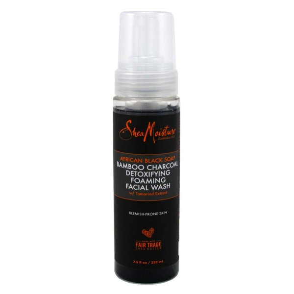 SheaMoisture African Black Soap Foaming Facial Wash 7.5 Ounce (222ml)