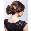 Pearl Hair Comb Small Decorative Hair Side Comb Delicate fan-shaped Appearance and Embellished with Pearls Elegant Pearl Hair Side Comb for Women