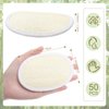 50 Pieces Exfoliating Loofah Pad Body Scrubber Bath Shower Loofah Sponge Pad Natural Exfoliating Scrubber Luffa Brush Close to Skin for Men Women Shower Bath and Spa