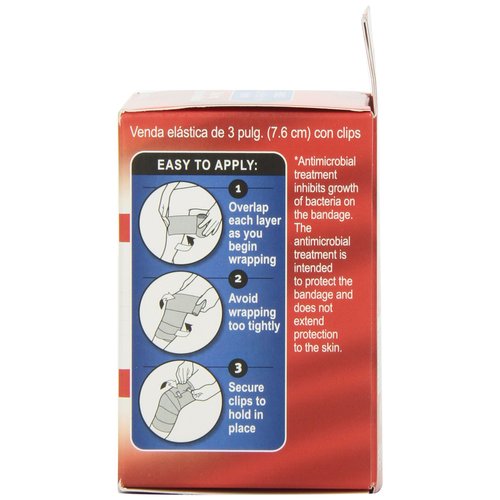 Mueller Sports Medicine Care Elastic Bandage with Clips, 3 Inch