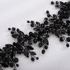 Kercisbeauty Black Rhinestones Crystal Beads Headband Adjustable Handmade Hair Jewelry for Women Girls Wedding Bridal Hair Styling Jewelry