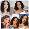 Wear and Go Glueless Wigs Human Hair Pre Plucked Pre Cut Water Wave Bob Wig Human Hair Lace Front Wigs for Beginners No Glue 4x4 Lace Closure Glueless Wigs for Black Women Human Hair 16 Inch