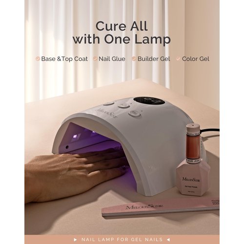 MelodySusie UV Nail Lamp, Plus30F UV Light for Gel Nails LED Nail Dryer with 3 Timer, Smart Sensor, LCD Display Fast Curing Gel Nail Polish Nail Art Tools Manicure Accessories-White