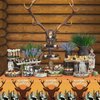 PTECDROTS 4Pcs Hunting Tablecloths, Rectangular Hunting Birthday Decorations Table Covers, Disposable Hunting Table Decorations for Kids Hunting Deer Birthday Party Supplies, 51 x 86 Inch