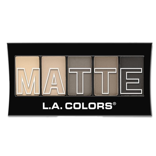 L.A. COLORS 5 Color Matte Eyeshadow, Nude Suede, 0.08 Oz, Powder