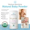 USDA Organic Baby Powder Talc-Free Dusting Powder - Soothing Organic Arrowroot, Calendula and Cornstarch Baby Powder for Newborn, Babies and Toddlers - Made in USA - 3oz/85g