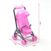 Toddmomy 2Pcs Miniature Stroller Toy Dollhouse Miniature Baby Carriage Plastic Dollhouse Furniture Nursery Doll House Accessories