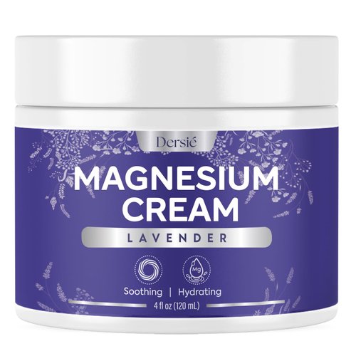 Dersie Magnesium Cream for Sleep &amp; Leg Cramps: Soothing Magnesium Lotion with Lavender, Grape &amp; C...