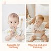 Baby Rattle Toys for Babies 0-6 Months Bunny Wooden Rattle for Baby Handmade Crochet Wooden Baby Rattle Organic Wooden Baby Toys Baby Stuffed Animals for Newborn