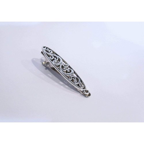 Generic Shiny silver tone metal vine alligator hair claw clip fine hair
