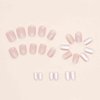 Foccna Square Press on Nails Short Pink False Nails Acrylic Artificial Nails Simple Glossy Fake Nails with Glossy Nails for Women and Girls,24Pcs