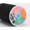 Hollosport Elastic Bands for Sewing 1/4 Inch Black, 100 Yards Thin Flat Braided Quarter Inch Elastic String Cord Rope Strap Ribbon for DIY Face Masks