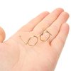 NUOBESTY 10pcs Mini Doll Glasses Metal Wire Rim Frameless Lens Doll Dress up Eyeglasses for Dolls Costume Accessories(Golden)