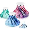 Nuanchu 3 Pieces Ice Bags for Injuries Reusable Ice Pack Hot Cold Water Bag 6 Inches, 9 Inches, 10 Inches Hot Cold Therapy and Pain Relief Pain Screw Top Bag for Sports Knee Head Leg(Datura Style)