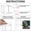 JUXYES Pack of 2 Clear Display Case for Mini Action Figures, Acrylic Display Case Box with Sliding Door, Stackable Display Case Cube Small Showcase Free Standing Dustproof Collectibles Protection Box
