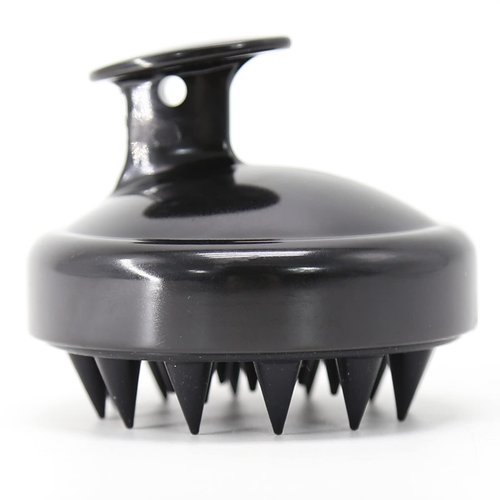 BTWTRY Black Hair Shampoo Brush Scalp Care Hair Brush with Soft Silicone Care Scalp Massager for The Scalp Exfoliate and Deep Scalp Cleansing (Black)