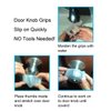 Doorknob Grips, Door Knob Cover, Open Doors Easily Standers Great Grips with Glow Inserts Sleep Aids, Silicone Doorknob Bumper Grips, Childproof Door Handle Safety Covers (2 Pack)