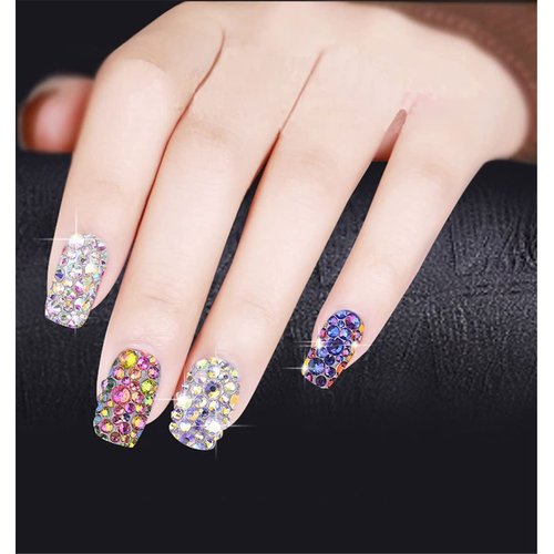 3000 Pieces SS6 2mm Flatback Rhinestones AB Clear Round Gems Crystals for Nail Art DIY Crafts Clothes Shoes Bags （Transparent Golden Yellow AB）