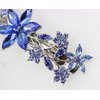 Faship Gorgeous Blue Crystal Floral Hair Barrette