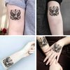Dopetattoo 6 Sheets Temporary Fake Tattoos for Men Adults Electric Guitar Roses Angel Wing Music Notes Rock Roll Temporary Fake Tattoo for Women Neck Arm Chest for Woman