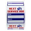 Oil Change Service Reminder Stickers / 500 Red Clear Blue Next Service Due Removable Labels / 2" x 2" Square Automotive Window Sticker/Made in The USA