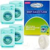 Dental Floss Deep Clean Waxed Floss Extra Wide Cleaning Slides Smoothly & Easily Perfect for Individuals with Tight & Small Gaps Between Teeth PFAS Free | Mint Flavored 66Yards x 4 Pack 360D