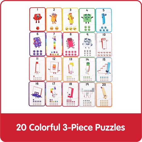 hand2mind Numberblocks Counting Puzzle Set, Number Puzzle, Matching Game, Math Toys, Toddler Educational Toys, Preschool Learning Activities, Kids Birthday Gifts, Stocking Stuffers for Kids 3-5