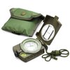 Eyeskey Tactical Survival Compass with Lanyard & Pouch | Waterproof & Impact Resistant | Lensatic Sighting Compass for Hiking (Green)