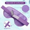2 PCS Ice Eye Mask Reusable Hot Cold Therapy Gel Bead Eye Mask for Puffiness/Dark Circles/Eye Bags/Dry Eyes/Headaches/Migraines/Stress Relief,Cooling Eye Mask,Ice Pack for Eyes (Purple)
