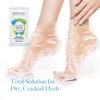 Bodipure All-In-1 Moisturizing Foot Mask | Keratin & Vitamin E Foot Mask for Dry Cracked Feet, Callus & Heel Softening | Easy-to-Use Pedicure Foot Repair | Chemical-free Feet Treatment | 12 Pairs