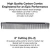 Olivia Garden CarbonLite 8.5" Cutting Comb made of carbon, ultra-light, high heat resistant, durable and anti-static