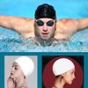 Swim Cap Swimming Cap Silicone Swim Cap for Men Women Kids Boys Girls for Long Hair White
