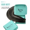 YoungSee Weft Extensions Human Hair Black Ombre Sew in Hair Extensions Black Ombre Silver Balayage Weft Hair Extensions Real Human Hair Ombre Black Hair Wefts Human Hair Sew in 20Inch 100G