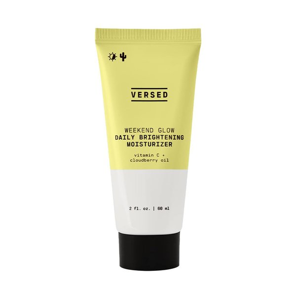 Versed Weekend Glow Daily Brightening Moisturizer - Vegan Lightweight Vitamin C Moisturizer with Cloudberry Seed Oil - Hydrating Face Moisturizer for Discoloration & Uneven Texture (2oz)
