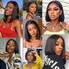 12Inch Bob Wig Human Hair 13x4 HD Lace Front Wigs Human Hair Pre Plucked Pre Cut 180% Density Short Wigs for Black Women