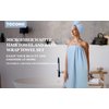 TOCOHO Microfiber Waffle Weave Hair Towel and Bath Wrap Towel Set for Women- Adjustable Soft Shower Body Wraps with Hair Turban, Super Absorbent to Quick Drying Hair and Body (Light Blue)