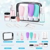 17pcs Travel Toiletry Bottles, Silicone Travel Bottles for Toiletries, Shampoo Travel Container Lotion Bottle, Silicone Travel Containers and Mini Travel Bottles for Travel