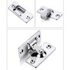 WANLIAN Door Hasp Latch 90 Degree, Stainless Steel Safety Angle Locking Latch for Push/Sliding/Barn Door, Satin Nickel