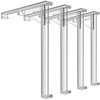 Valance Clips Vertical Blind Clear Valance Clip Bracket Valance Clips Plastic Valance Clips, Outside Mount (4 Pieces)